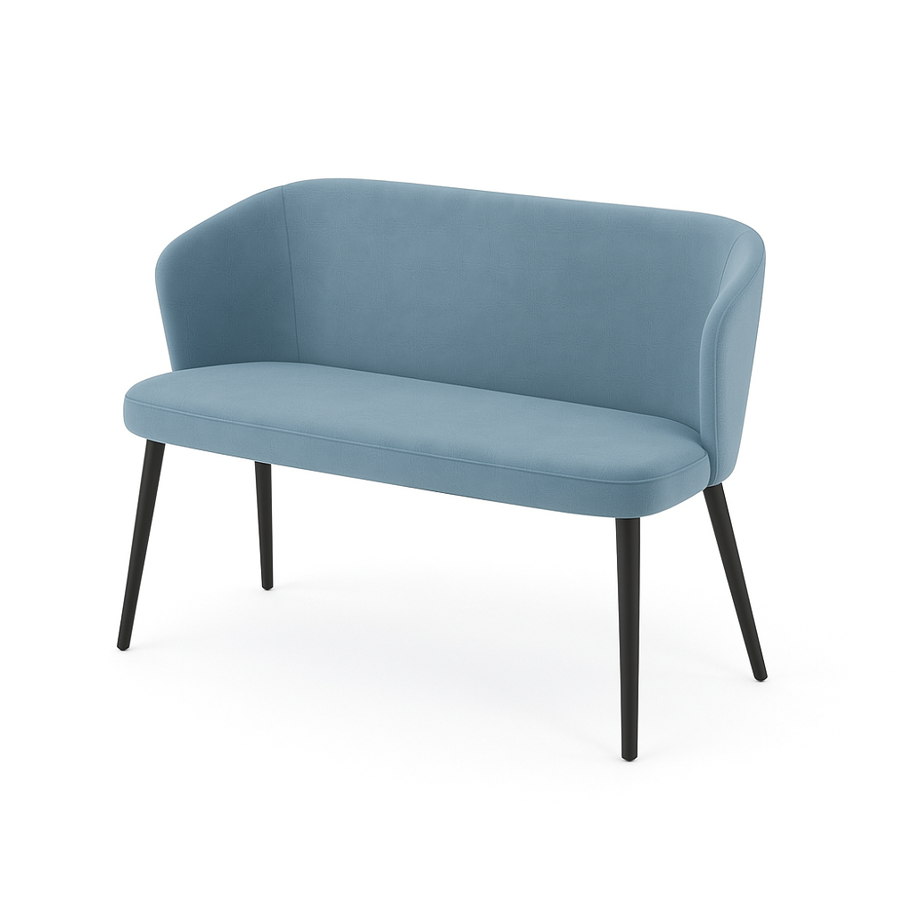 Bancheta catifea BRUNO culoare ALBASTRU DESCHIS