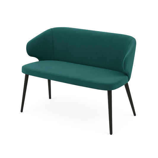 Bancheta catifea CAPRICE culoare TURCOAZ