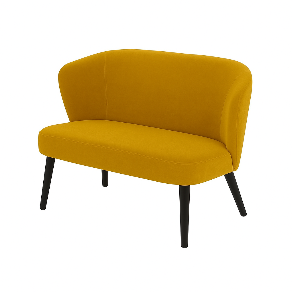 Bancheta catifea LOTUS culoare GALBEN