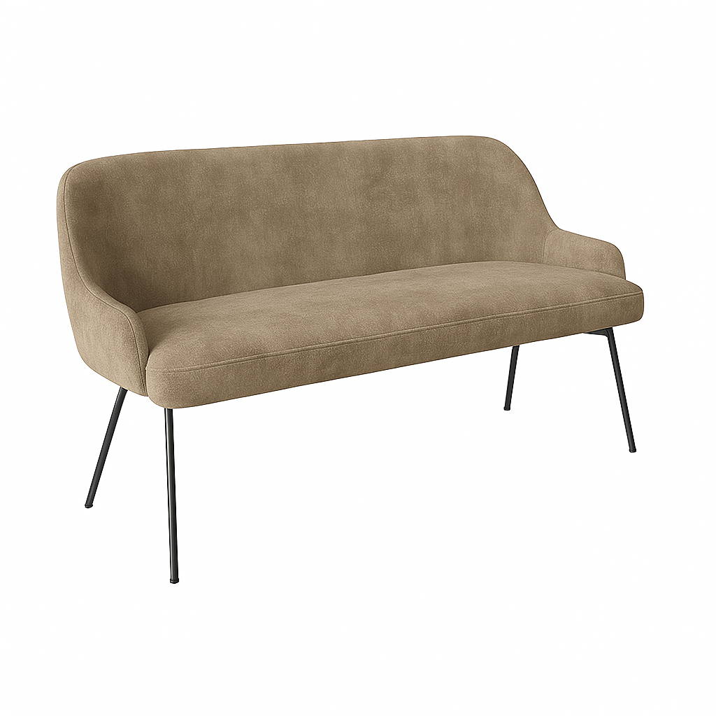 Bancheta catifea SASHA culoare BEJ INCHIS