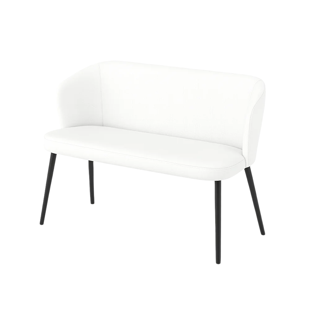 Bancheta piele BRUNO culoare ALB