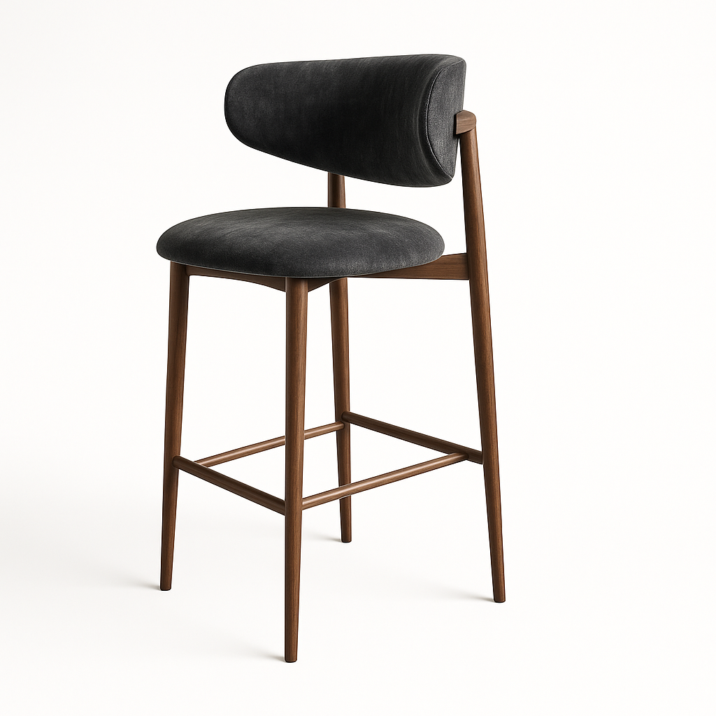 Scaun bar catifea GRI | model OLE