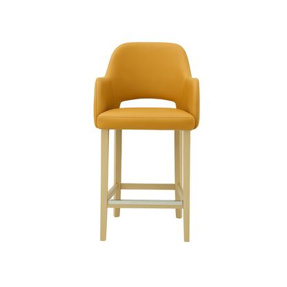 Scaun bar piele naturala BEJ | model APRIL