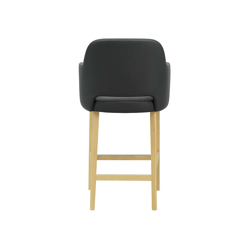 Scaun bar piele naturala BEJ | model APRIL