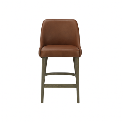 Scaun bar piele naturala BEJ | model GINA