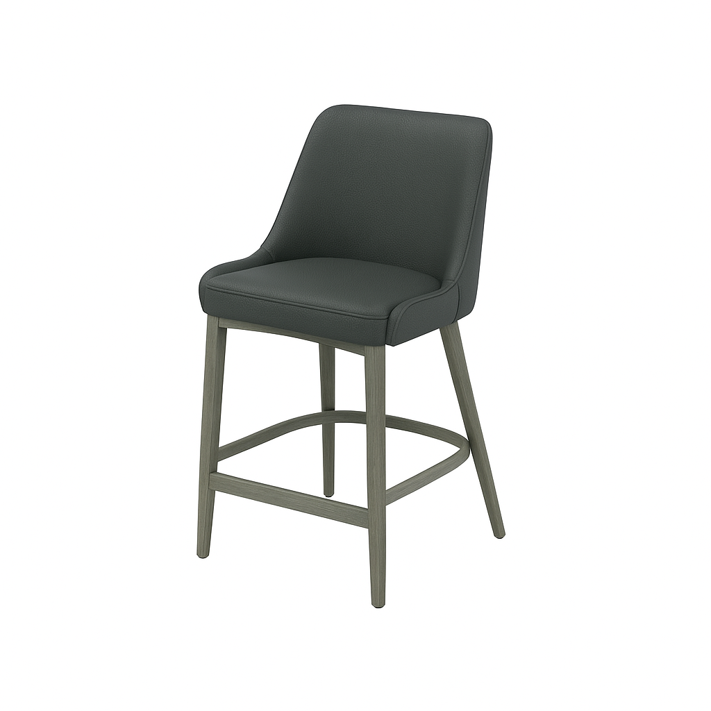 Scaun bar piele VERDE | model GINA