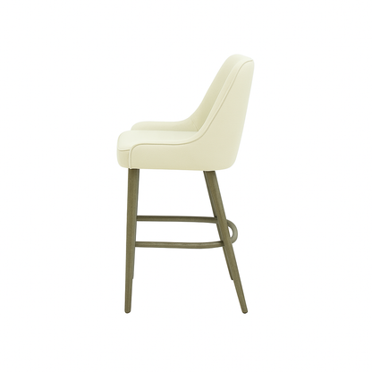 Scaun bar piele naturala BEJ | model GINA