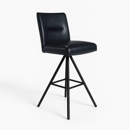 Scaun bar piele NEAGRA | model INDU