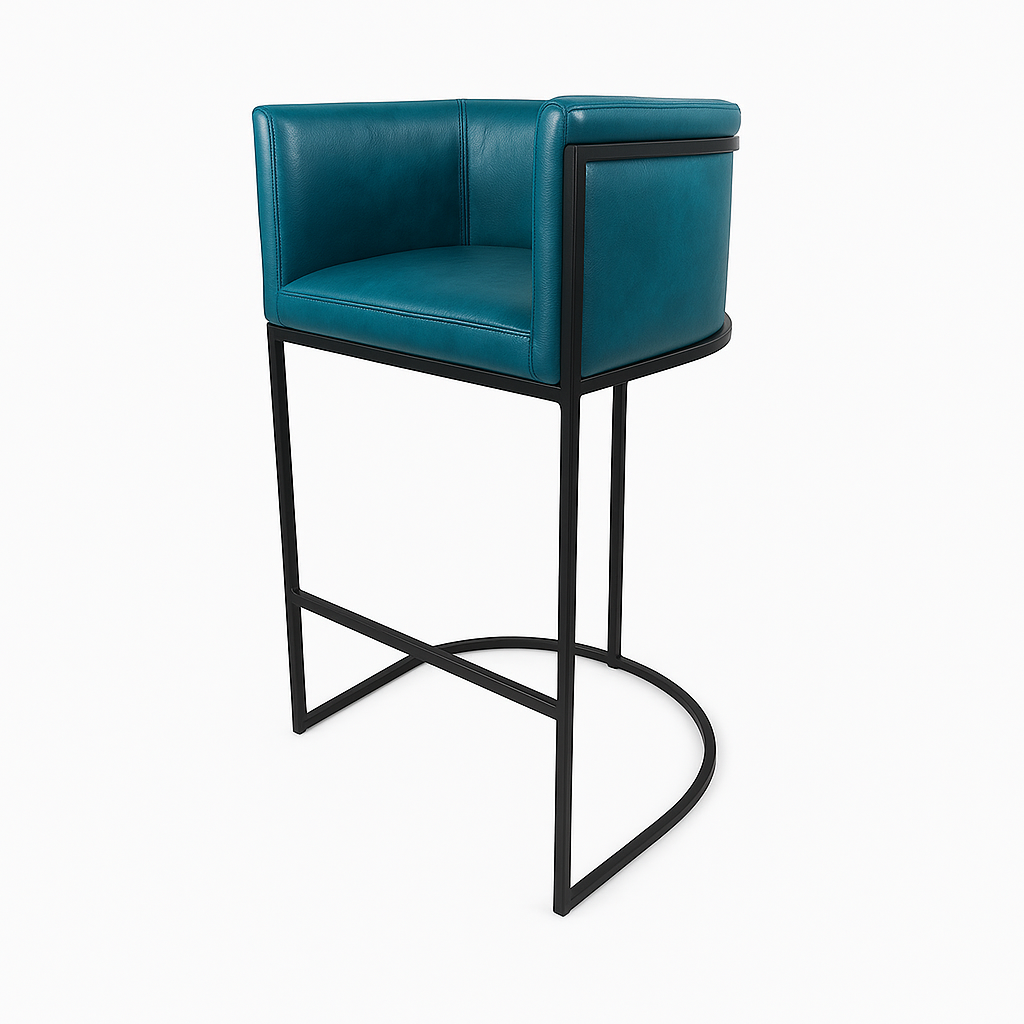 Scaun bar piele TURCOAZ | model NINO