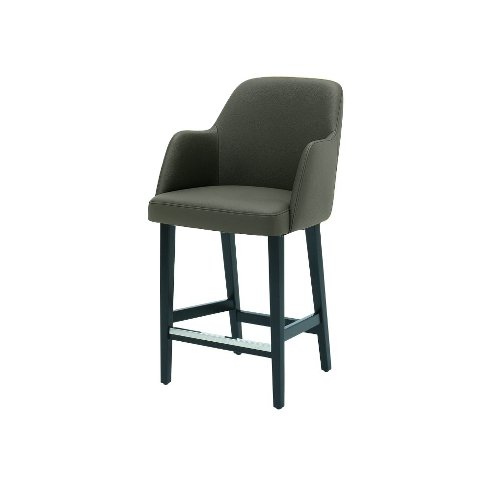 Scaun de bar piele VERDE | model PINO