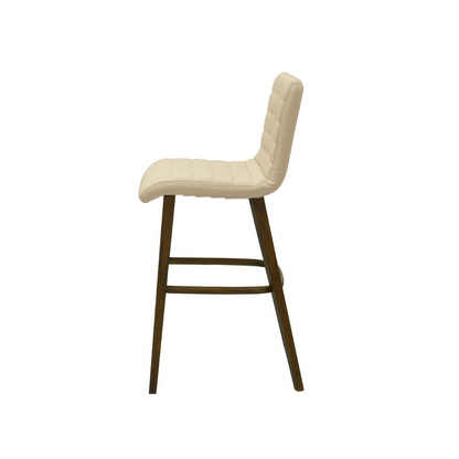 Scaun bar piele naturala BEJ | model RIGA