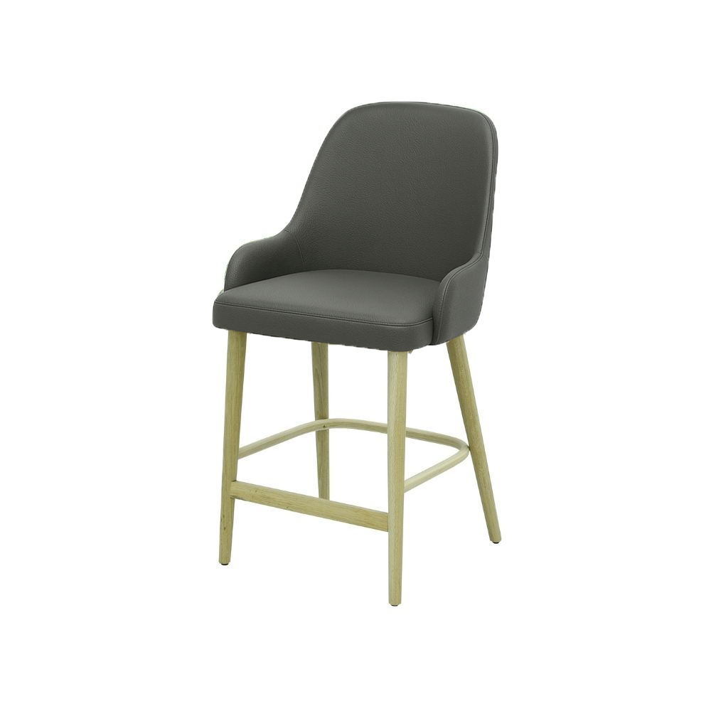 Scaun bar piele naturala BEJ | model ROCCO