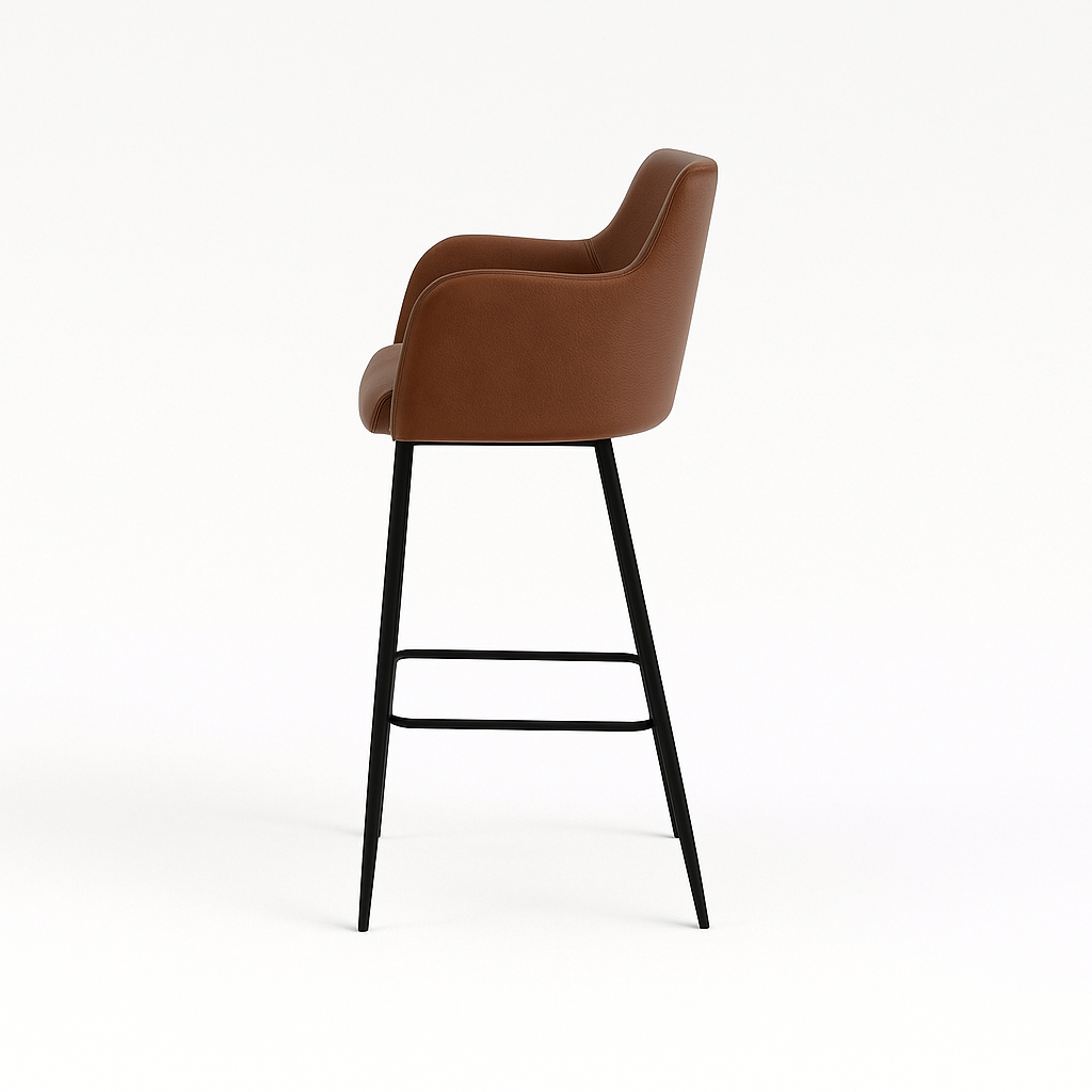 Scaun bar piele GALBENA | model SINDY