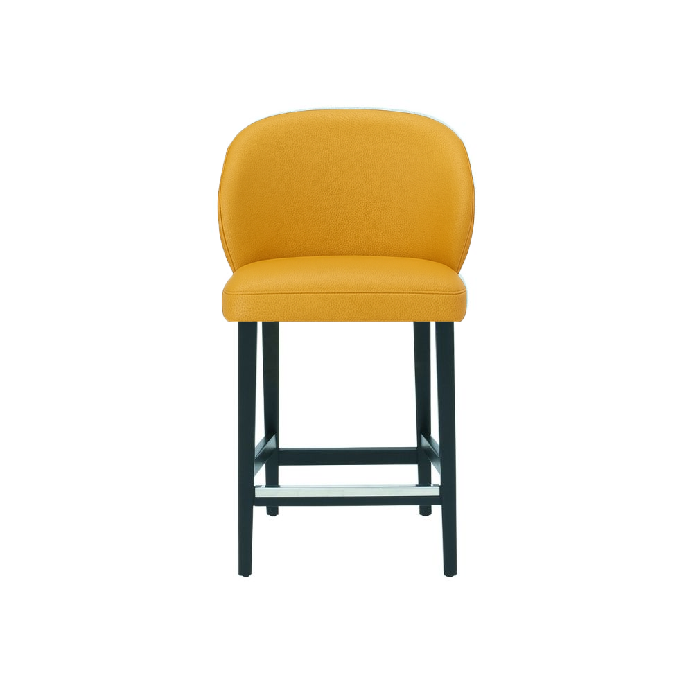 Scaun bar piele naturala GALBENA | model CAPRICE
