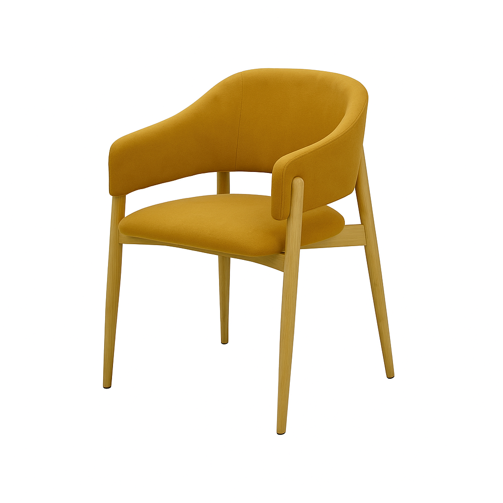 Scaun catifea GALBENA | model ALMA