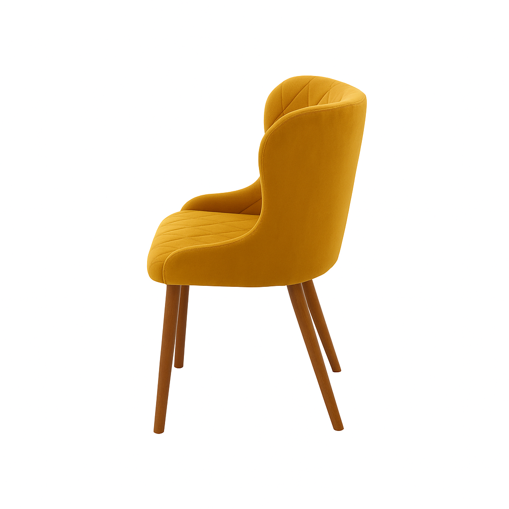 Scaun catifea GALBENA | model AMANDA