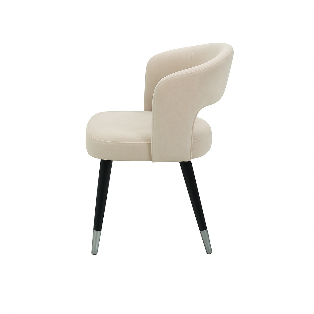 Scaun catifea GALBENA | model SANDY