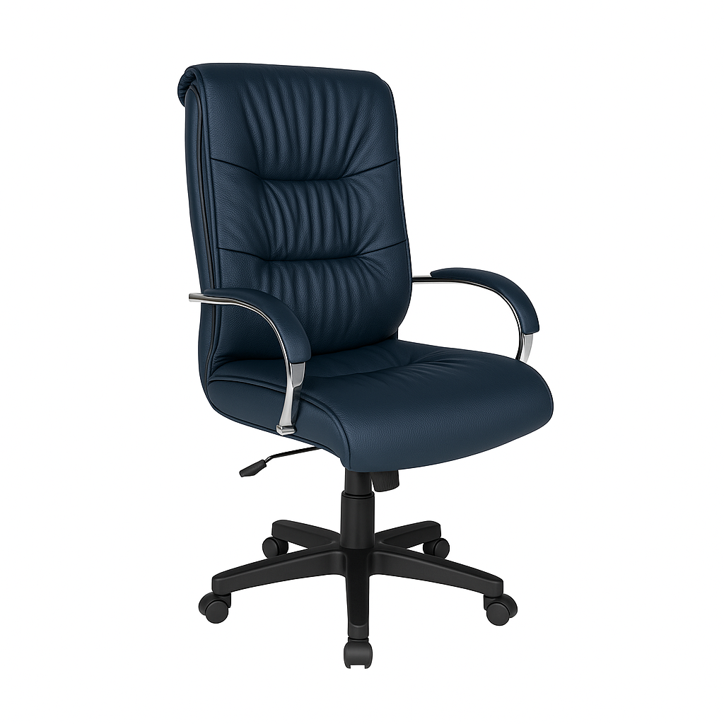 Scaun directorial piele ALBASTRA | model BIG STAR P