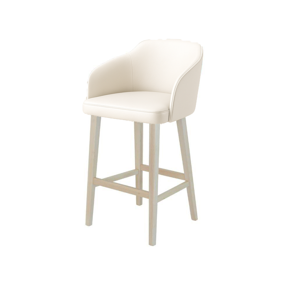 Scaun bar piele GALBENA | model CROCO