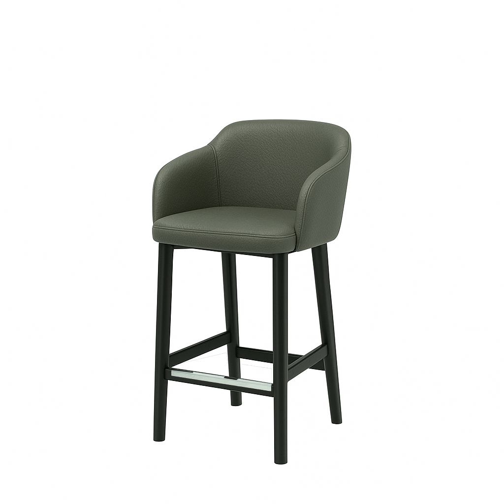 Scaun insula piele GALBENA | model CROCO