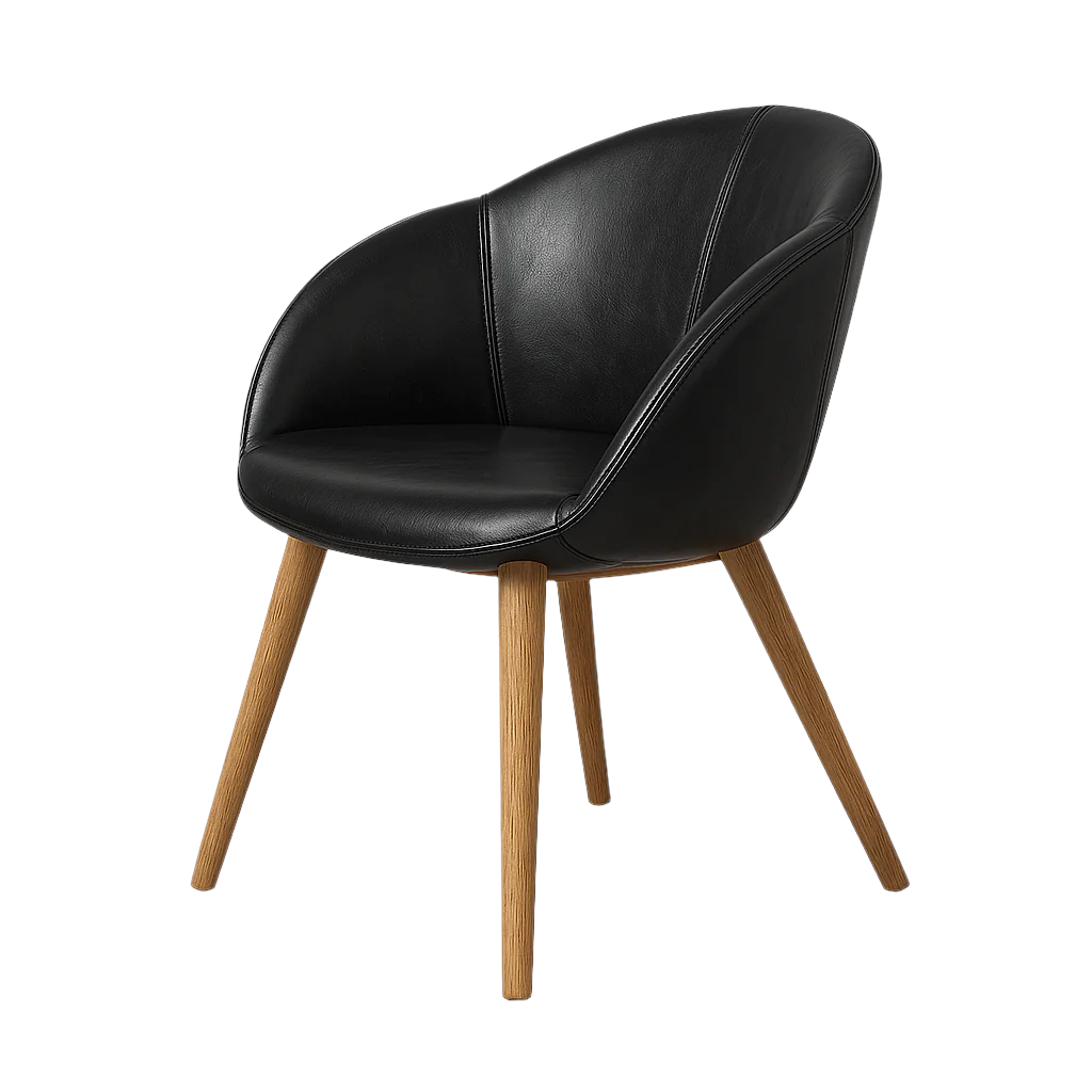 Scaun piele NEAGRA | model LIGI L