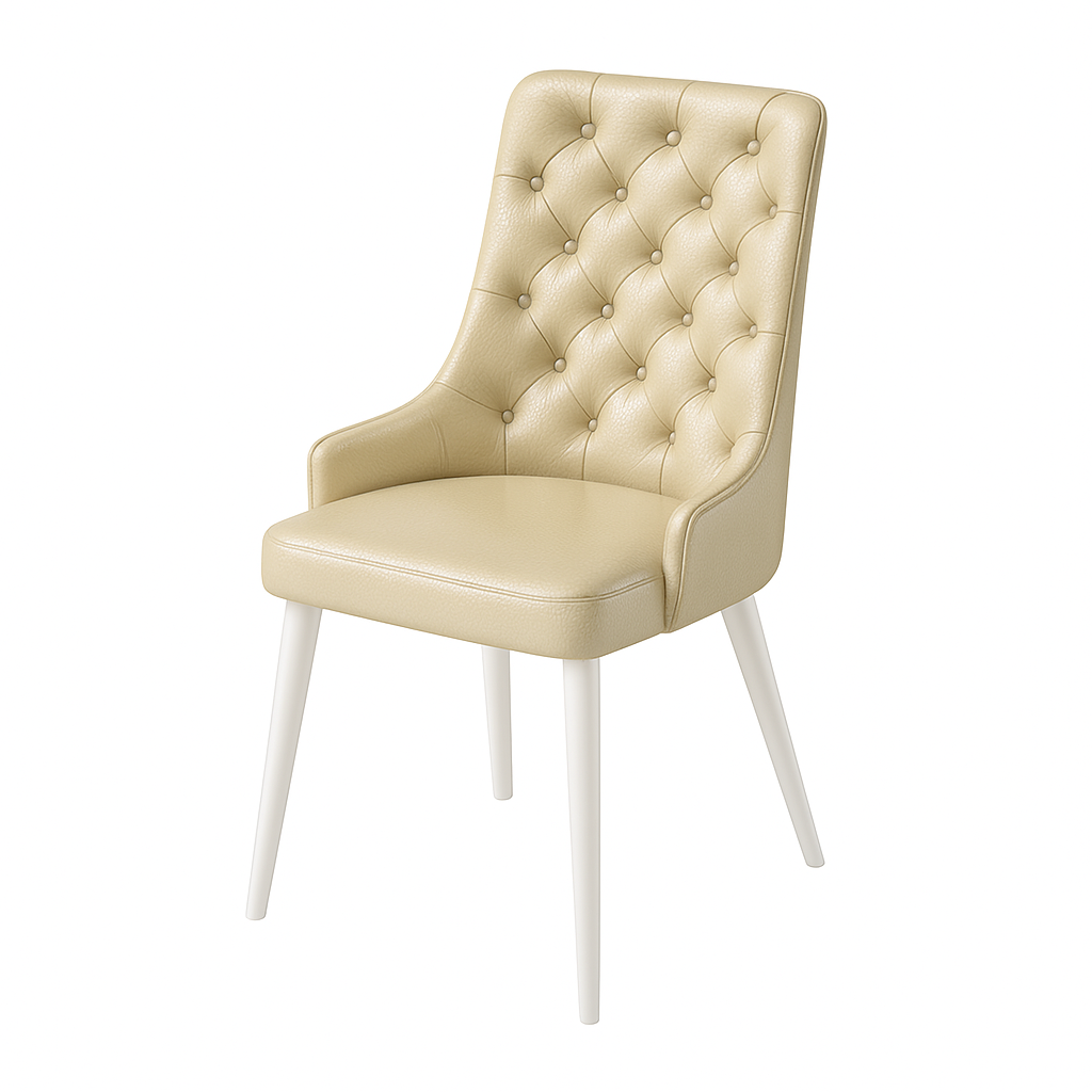 Scaun piele NEAGRA | model TAO