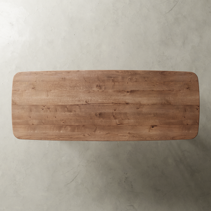 Semi-oval oak table • RIMI model